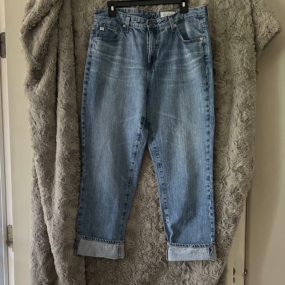 AG Adriano Goldschmmied Light Blue Boyfriend Jeans